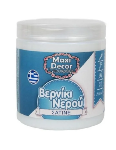 Βερνίκι Νερού Σατινέ για decoupage 250ml Maxi Decor