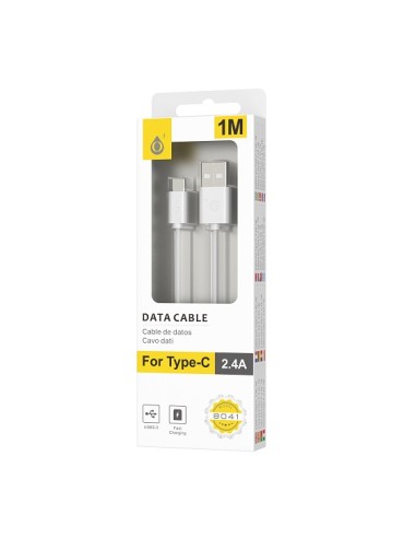 MTK Καλώδιο USB 2.0 1m TYPE C Λευκό