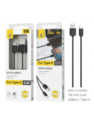 MTK Καλώδιο USB 2.0 1m TYPE C Μαύρο