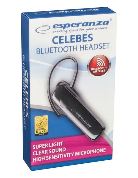 Esperanza EH184 Earbud Bluetooth Handsfree Ακουστικό Μαύρο