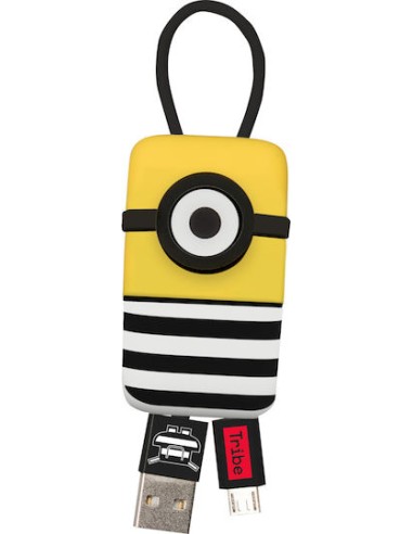 Tribe Keychain / Retractable USB 2.0 to micro USB Cable Πολύχρωμο 0.22m (Jail Time Minion)