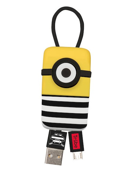 Tribe Keychain / Retractable USB 2.0 to micro USB Cable Πολύχρωμο 0.22m (Jail Time Minion)