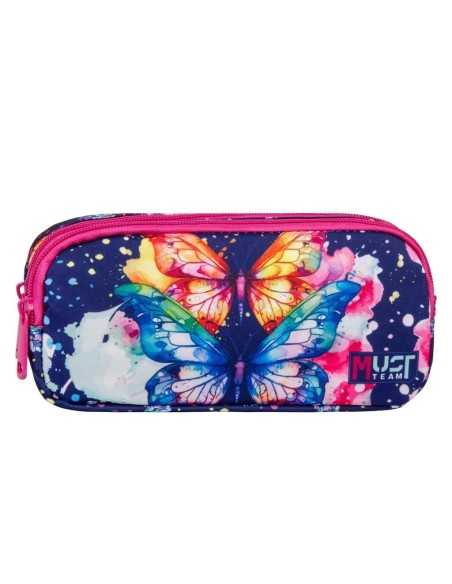 Σχολική Κασετίνα Βαρελάκι Must Team Butterfly 2 Θήκες
