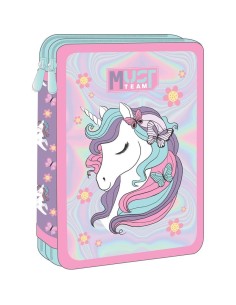 Σχολική Κασετίνα Διπλή Γεμάτη Must Team Lovely Unicorn