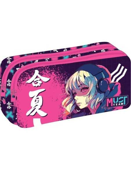 Σχολική Κασετίνα Βαρελάκι Must Team Anime 2 Θήκες