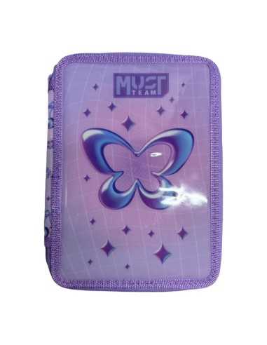 Σχολική Κασετίνα Διπλή Γεμάτη Must Team Butterfly