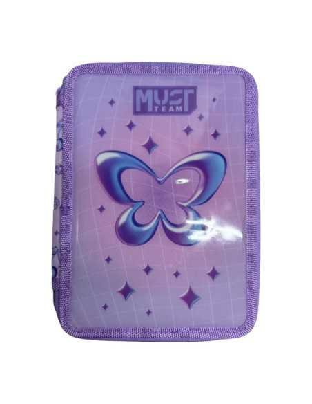 Σχολική Κασετίνα Διπλή Γεμάτη Must Team Butterfly