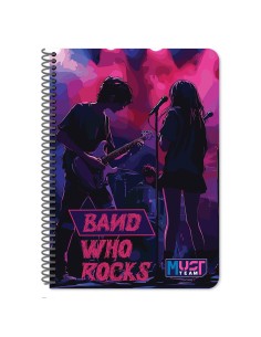 Τετράδιο Σπιράλ 17x25 Must Team Rock 3 Θέματα 90 Φύλλα