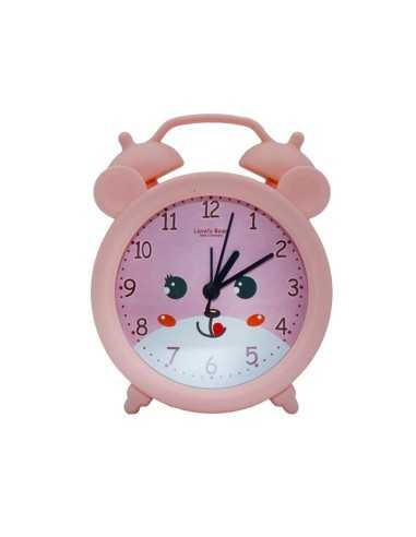 Ρολόι Ξυπνητήρι Αρκουδάκι Ροζ Luna Toys