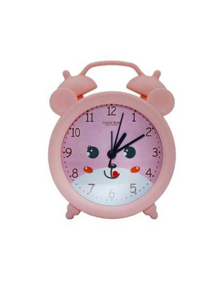 Ρολόι Ξυπνητήρι Αρκουδάκι Ροζ Luna Toys