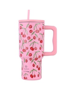 ΘΕΡΜΟΣ STRAW TUMBLER XL SAVE THE AEGEAN 900ml CHERRY ROSE