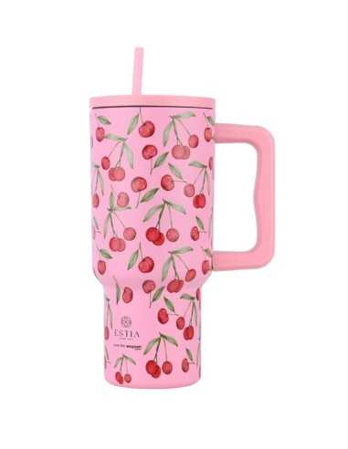 ΘΕΡΜΟΣ STRAW TUMBLER XL SAVE THE AEGEAN 900ml CHERRY ROSE