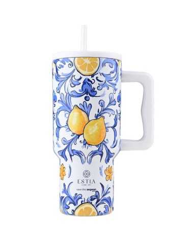 ΘΕΡΜΟΣ STRAW TUMBLER XL SAVE THE AEGEAN 900ml AMALFI COAST