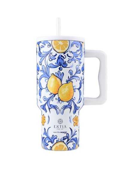 ΘΕΡΜΟΣ STRAW TUMBLER XL SAVE THE AEGEAN 900ml AMALFI COAST