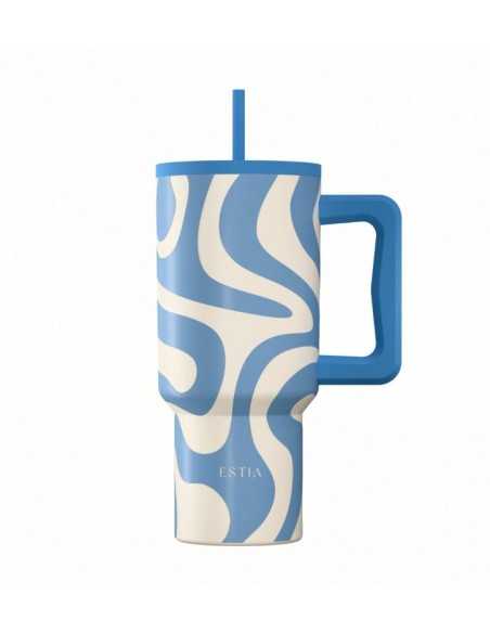 ΘΕΡΜΟΣ STRAW TUMBLER XL SAVE THE AEGEAN 900ml OCEAN WAVES