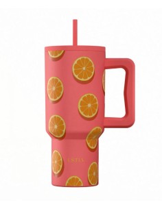 ΘΕΡΜΟΣ STRAW TUMBLER XL SAVE THE AEGEAN 900ml ORANGE POP