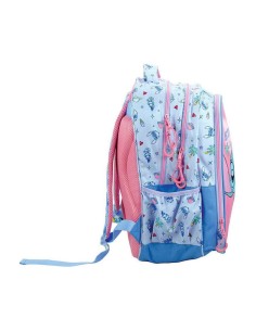 Gim Stitch Σχολική Τσάντα Πλάτης Δημοτικού με Θήκη για Παγούρι Πολύχρωμη 35 x 20 x 46εκ 2