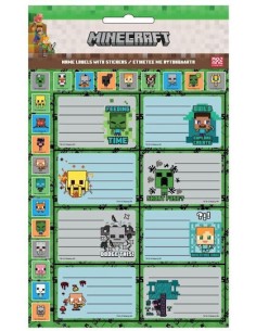 Gim Ετικέτες Τετραδίων Minecraft 8τμχ