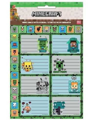 Gim Ετικέτες Τετραδίων Minecraft 8τμχ