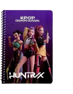 Gim Σπιράλ Τετράδιο Ριγέ Β5 70 Φύλλων 2 Θεμάτων Demon Hunters Πολύχρωμο
