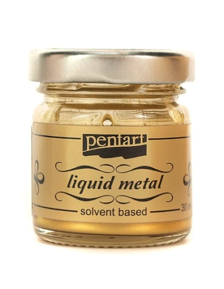 Φύλλο χρυσού Yγρό Pentart Liquid metal, Antique Gold 30ml