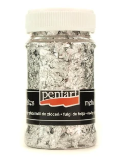 Μεταλλικές νιφάδες Ασημί 100ml -Pentart M8