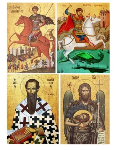 Ριζόχαρτο εκκλησιαστικό για decoupage, Άγιοι, 30x40cm, 50124