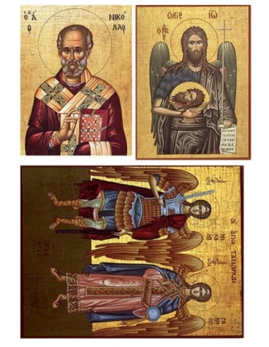 Ριζόχαρτο εκκλησιαστικό για decoupage, Άγιοι και Ταξιάρχες, 30x40cm, 50113