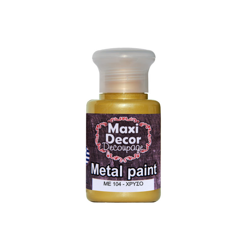 Μεταλλικό ακρυλικό χρώμα MAXI DECOR 60 ml (ΧΡΥΣΟ) ME-104