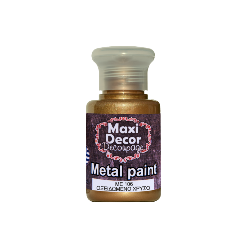 Μεταλλικό ακρυλικό χρώμα MAXI DECOR 60 ml (ΟΞΕΙΔΩΜΕΝΟ ΧΡΥΣΟ) ME-106