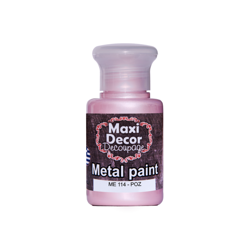Μεταλλικό ακρυλικό χρώμα MAXI DECOR 60 ml (ΡΟΖ) ME-114