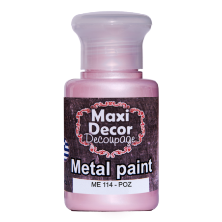 Μεταλλικό ακρυλικό χρώμα MAXI DECOR 60 ml (ΡΟΖ) ME-114