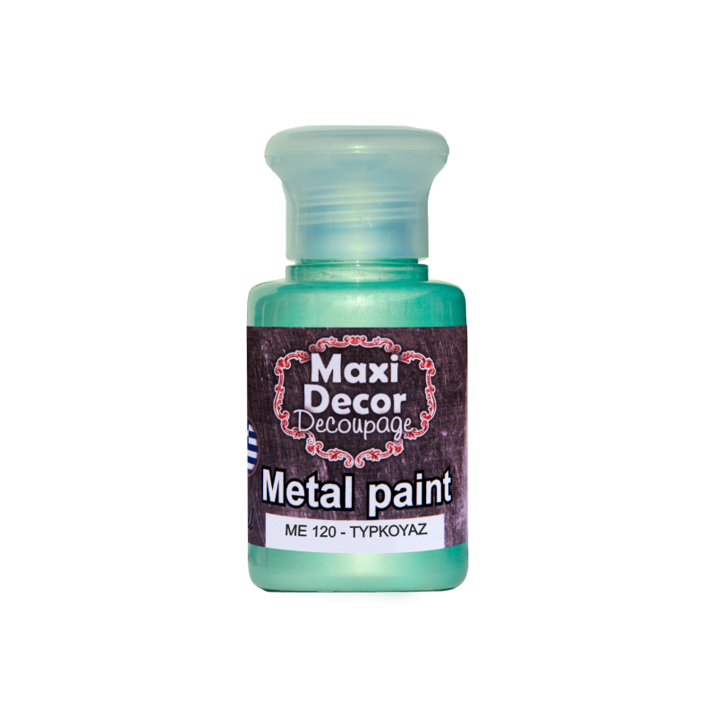Μεταλλικό ακρυλικό χρώμα MAXI DECOR 60 ml (ΤΥΡΚΟΥΑΖ) ME-120