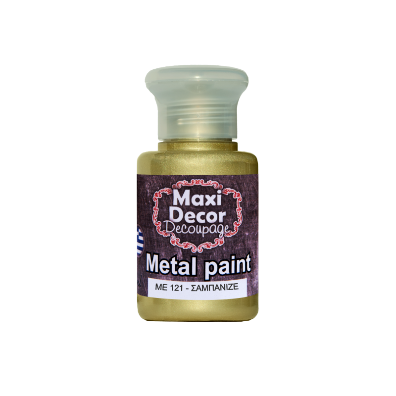 Μεταλλικό ακρυλικό χρώμα MAXI DECOR 60 ml (ΣΑΜΠΑΝΙΖΕ) ME-121