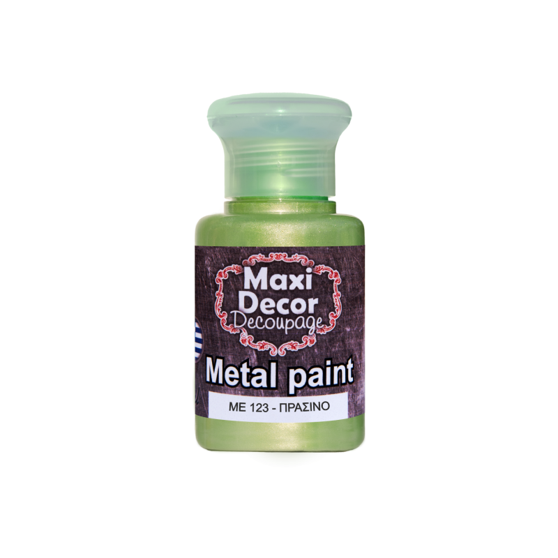 Μεταλλικό ακρυλικό χρώμα MAXI DECOR 60 ml (ΠΡΑΣΙΝΟ) ME-123