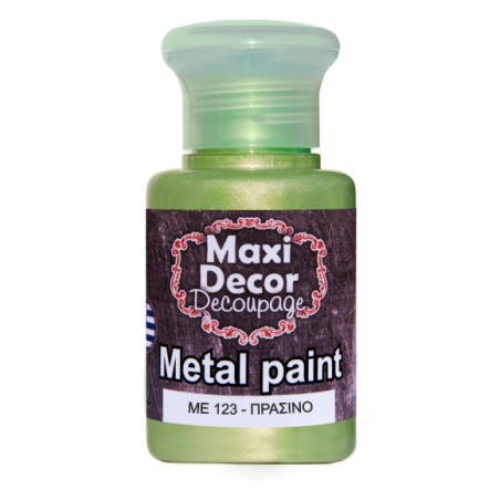 Μεταλλικό ακρυλικό χρώμα MAXI DECOR 60 ml (ΠΡΑΣΙΝΟ) ME-123
