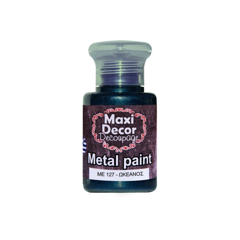 Μεταλλικό ακρυλικό χρώμα MAXI DECOR 60 ml (ΩΚΕΑΝΟΣ) ME-127