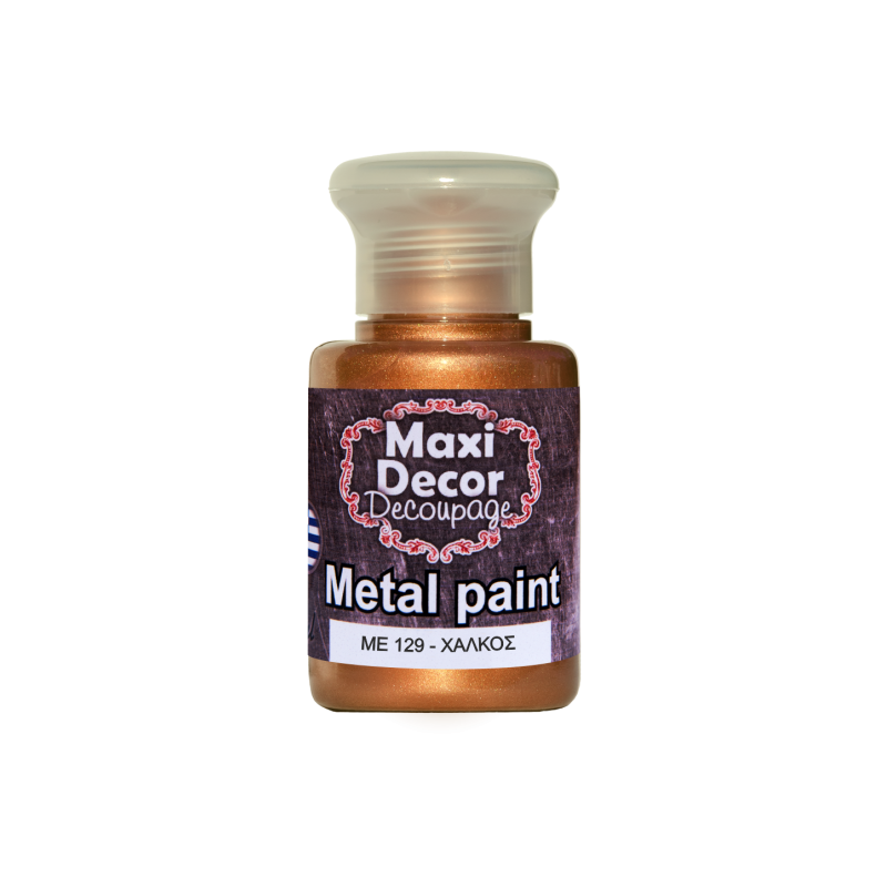 Μεταλλικό ακρυλικό χρώμα MAXI DECOR 60 ml (ΧΑΛΚΟΣ) ME-129