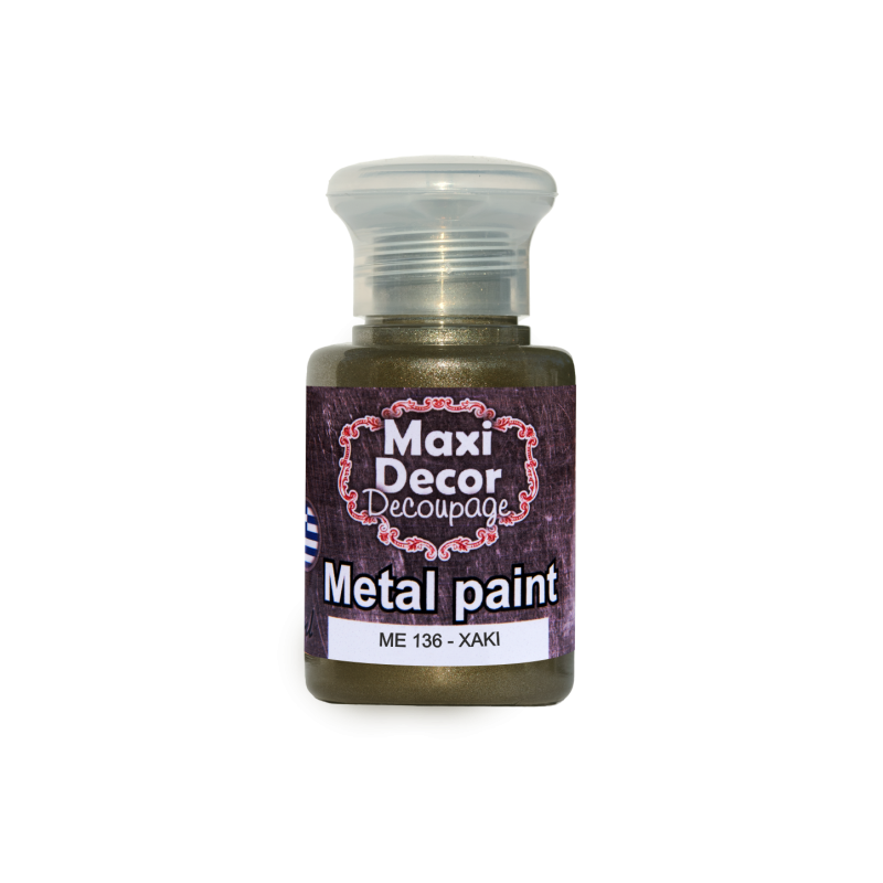 Μεταλλικό ακρυλικό χρώμα MAXI DECOR 60 ml (ΧΑΚΙ) ME-136
