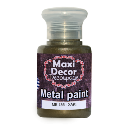Μεταλλικό ακρυλικό χρώμα MAXI DECOR 60 ml (ΧΑΚΙ) ME-136