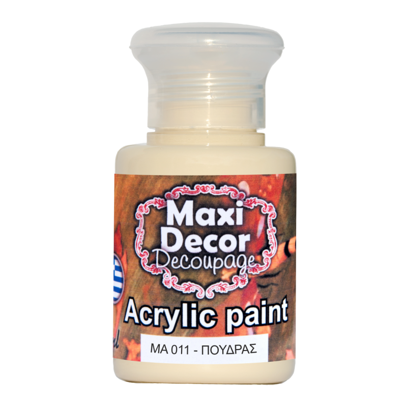 Ακρυλικό χρώμα 60 ml (ΠΟΥΔΡΑΣ) MAXI DECOR  MA-011
