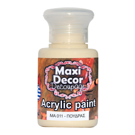 Ακρυλικό χρώμα 60 ml (ΠΟΥΔΡΑΣ) MAXI DECOR  MA-011