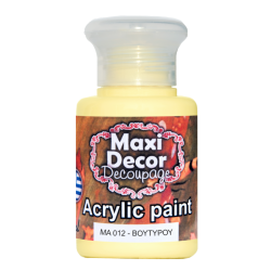 Ακρυλικό χρώμα 60 ml (ΒΟΥΤΥΡΟΥ) MAXI DECOR  MA-012