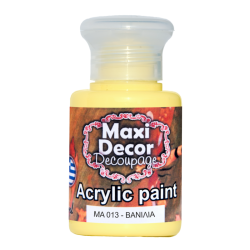 Ακρυλικό χρώμα 60 ml (ΒΑΝΙΛΙΑ) MAXI DECOR  MA-013