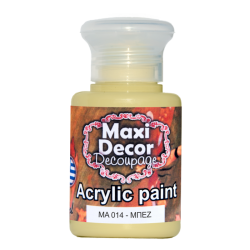 Ακρυλικό χρώμα 60 ml (ΜΠΕΖ)MAXI DECOR  MA-014