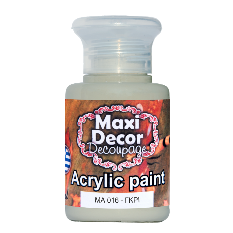 Ακρυλικό χρώμα 60 ml (ΓΚΡΙ) MAXI DECOR  MA-016