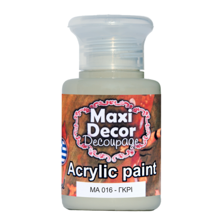 Ακρυλικό χρώμα 60 ml (ΓΚΡΙ) MAXI DECOR  MA-016