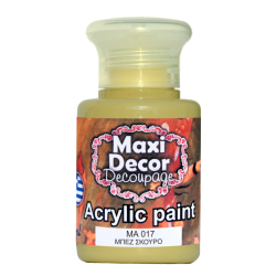 Ακρυλικό χρώμα 60 ml (ΜΠΕΖ ΣΚΟΥΡΟ) MAXI DECOR  MA-017