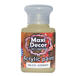 Ακρυλικό χρώμα 60 ml (ΕΛΕΦΑΝΤ) MAXI DECOR  MA-019