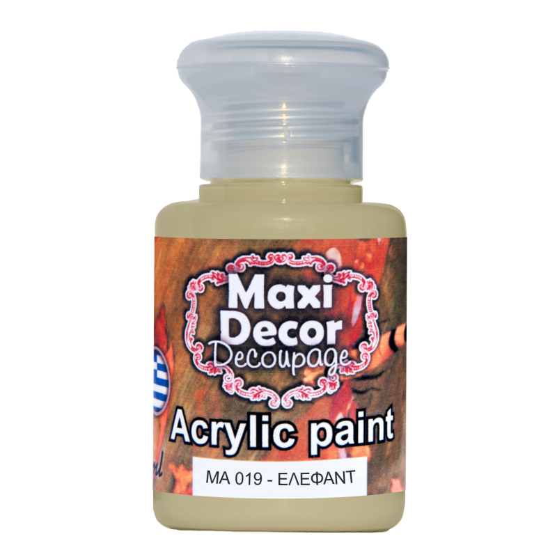 Ακρυλικό χρώμα 60 ml (ΕΛΕΦΑΝΤ) MAXI DECOR  MA-019